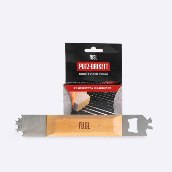 Grillschaber und Putz-Brikett Reinigungsstein im Set-Angebot