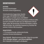 Angabe der Inhaltsstoffe und Warnhinweise eines Backofenreinigers